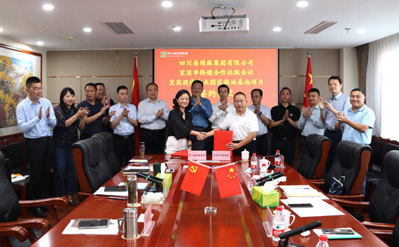 鄧華會見宜賓市供銷社黨委書記、理事會主任饒福剛一行并簽訂合作備忘錄